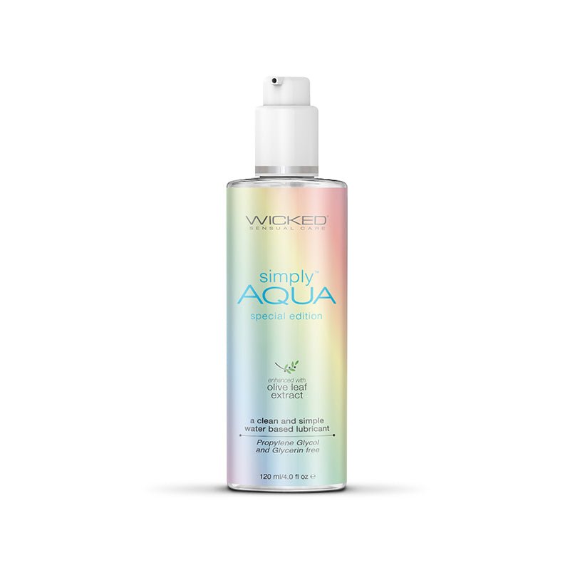 Wicked Simply Aqua Pride - Water Based Lubricant - 120 ml (4 oz) Bottle - Silk and Sin