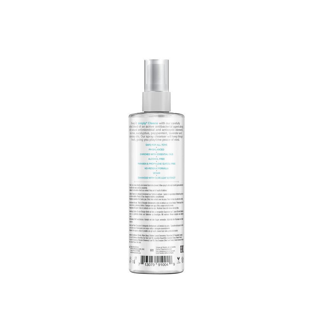 Wicked Simply Cleene - Unscented Antibacterial Toy Cleaner - 120 ml (4 oz) Bottle - Silk and Sin