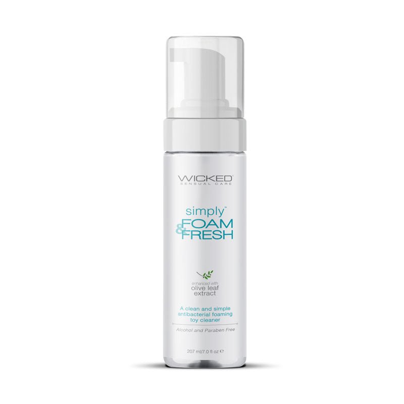 Wicked Simply Foam 'n Fresh - Antibacterial Foaming Toy Cleaner - 207 ml (7 oz) Bottle - Silk and Sin