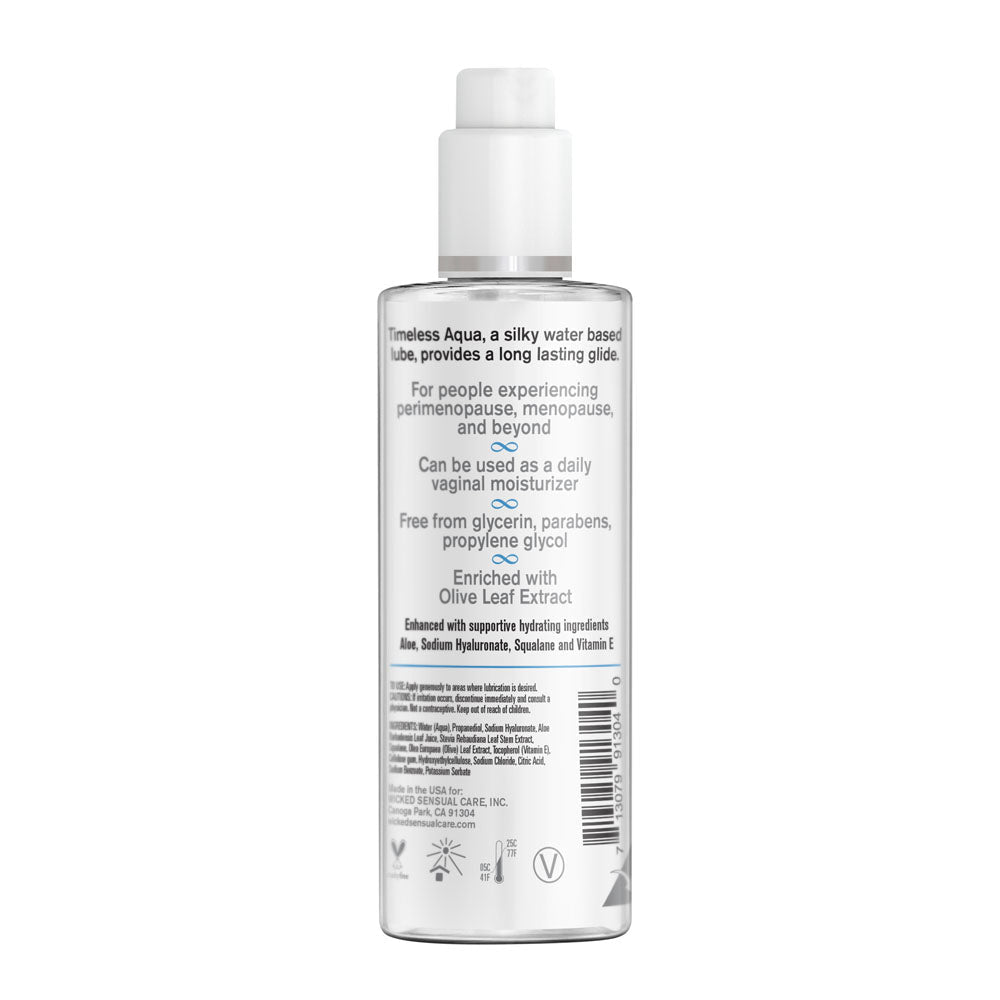 Wicked Simply Timeless Aqua - Water Based Lubricant - 120 ml (4 oz) Bottle - Silk and Sin