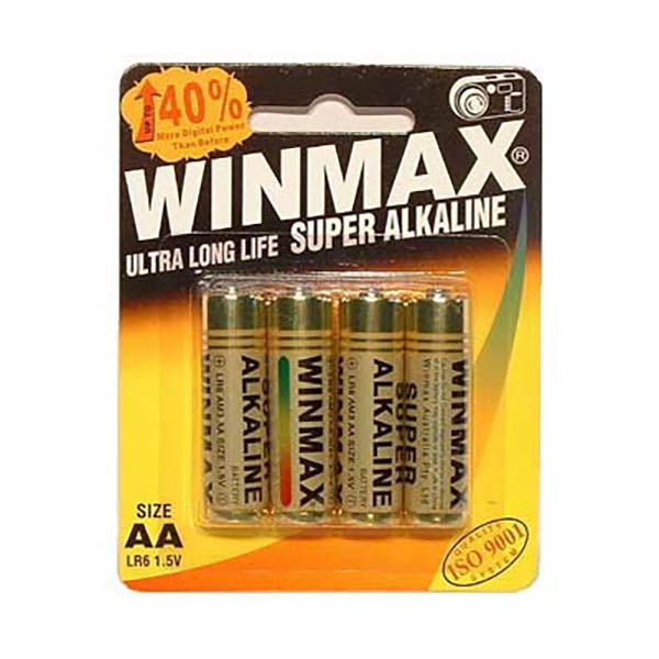 Winmax AA Super Alkaline Batteries - Super Alkaline Batteries - AA 4 Pack - Silk and Sin
