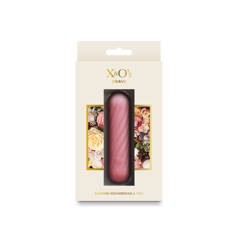 X & O's Crave - Light Pink - Light Pink 10.5 cm USB Rechargeable Bullet - Silk and Sin