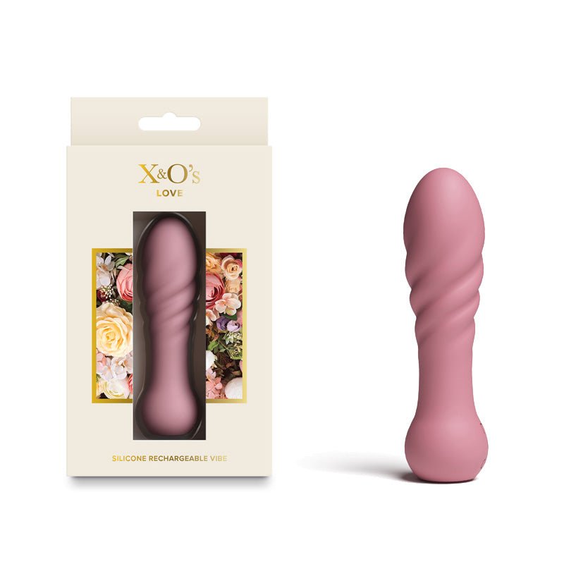 X & O's Love - Dusty Rose 10.7 cm USB Rechargeable Bullet - Silk and Sin