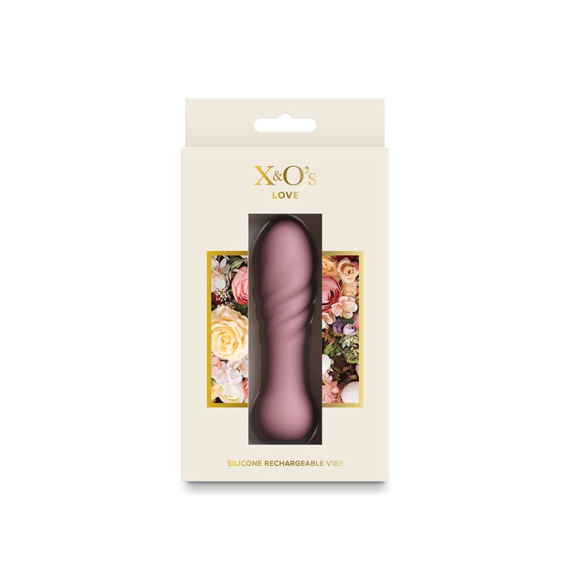 X & O's Love - Dusty Rose 10.7 cm USB Rechargeable Bullet - Silk and Sin