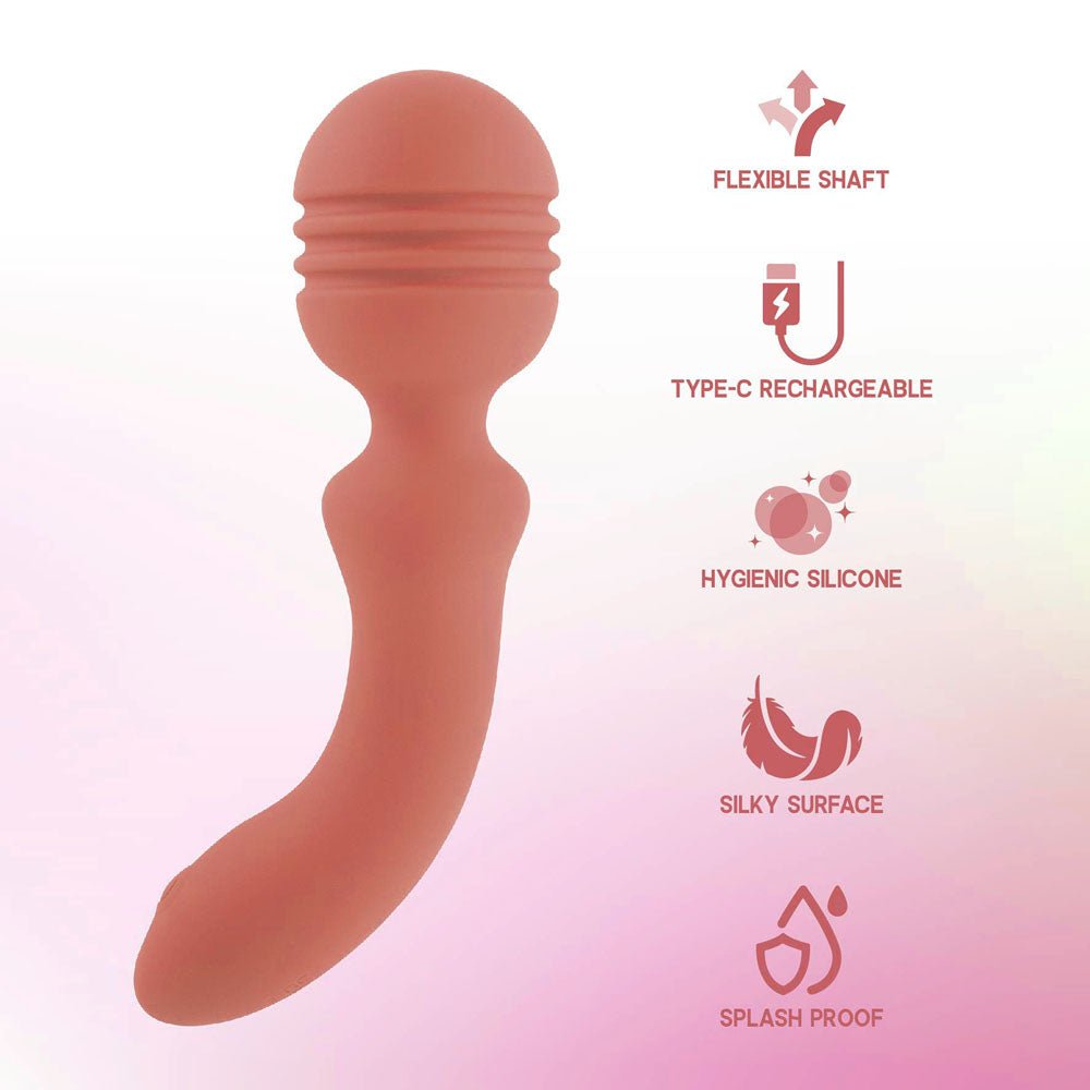 Xciter - Orange - Orange 16.5 cm USB Rechargeable Massage Wand - Silk and Sin