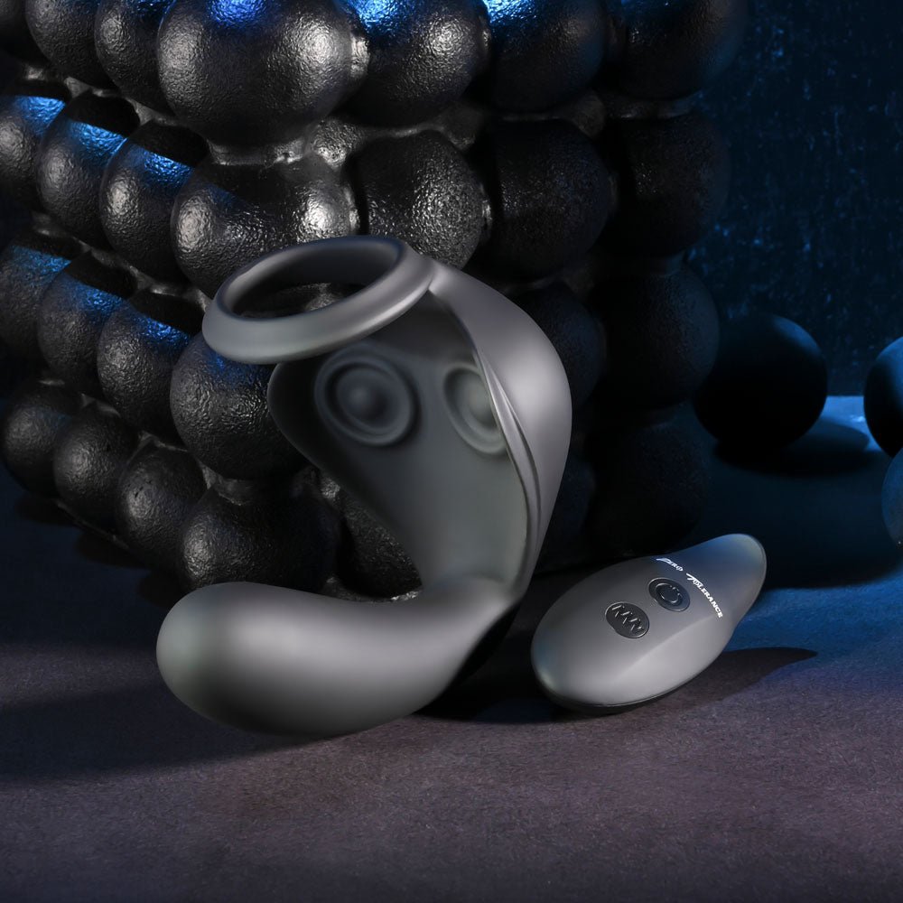 Zero Tolerance BALLIN OUT - Black USB Rechargeable Prostate Massager with Cock Ring and Wireless Remote - silkandsin