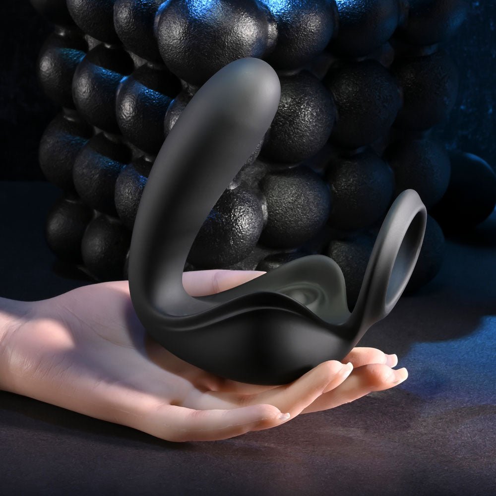 Zero Tolerance BALLIN OUT - Black USB Rechargeable Prostate Massager with Cock Ring and Wireless Remote - silkandsin