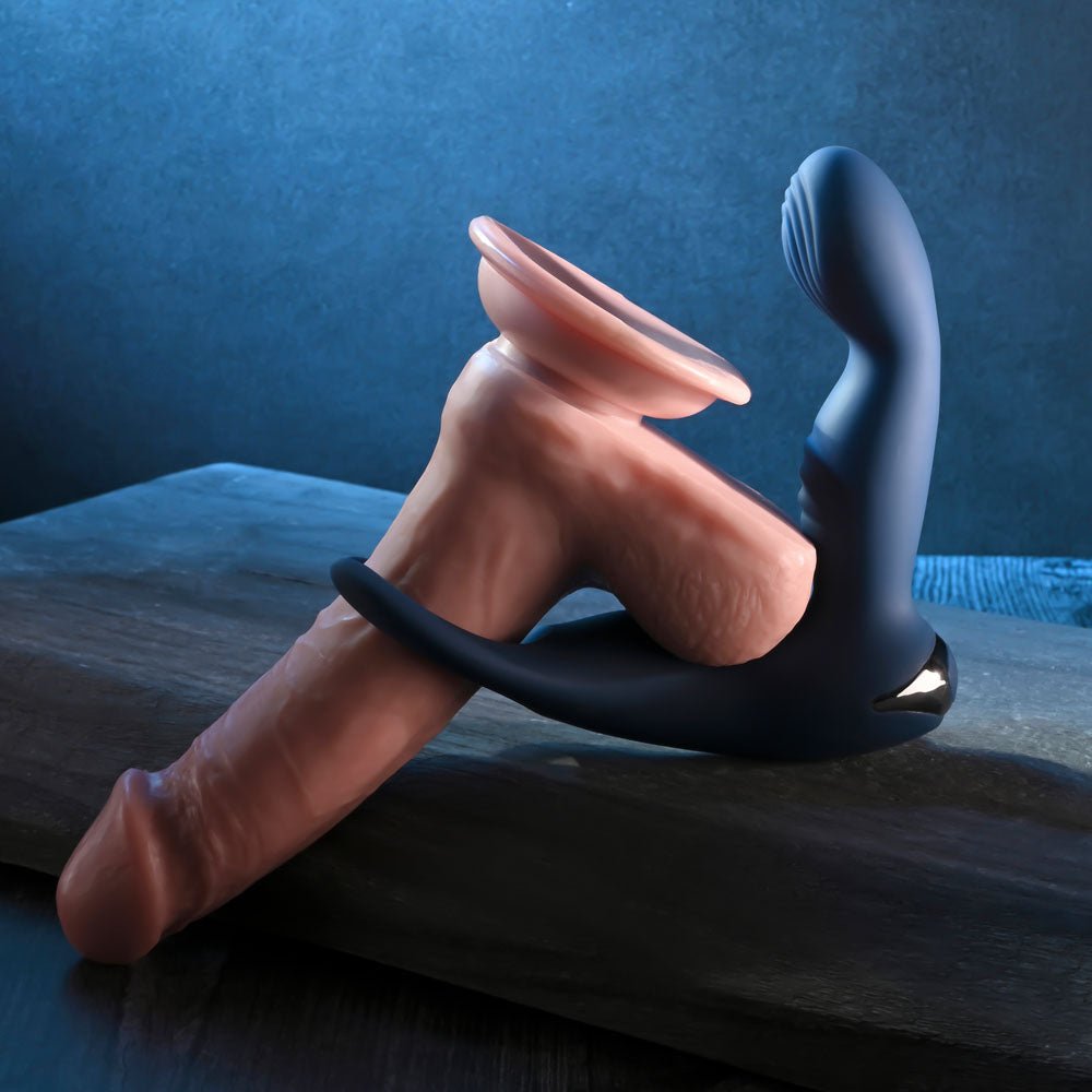 Zero Tolerance BY ALL MEANS - Blue 13.4 cm USB Rechargeable Prostate Massager with Cock Ring - silkandsin