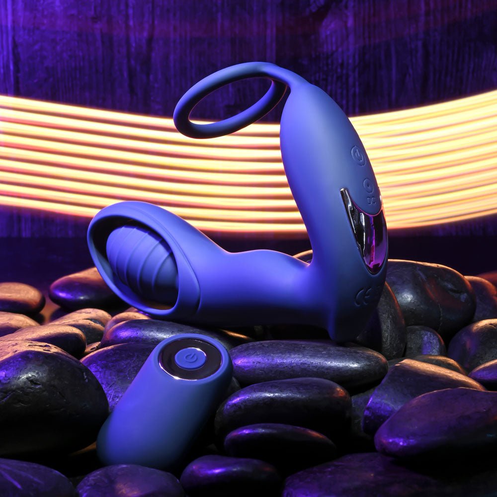 Zero Tolerance EXTRA MILE - Blue USB Rechargeable Vibrating Prostate Massager - silkandsin