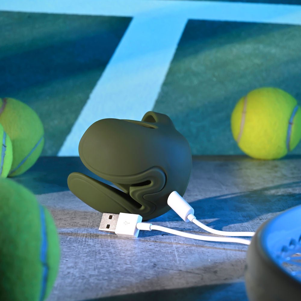 Zero Tolerance NUTTY BUDDY - Olive Green USB Rechargeable Vibrating Cock & Balls Ring - silkandsin