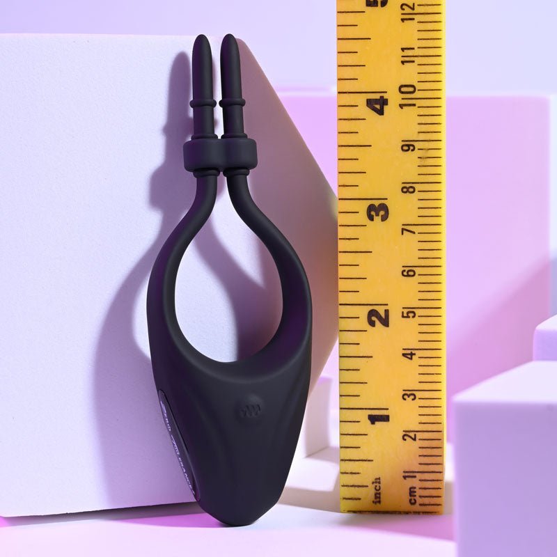 Zero Tolerance PERFECT FIT - Black USB Rechargeable Vibrating Lasso Cock Ring - silkandsin