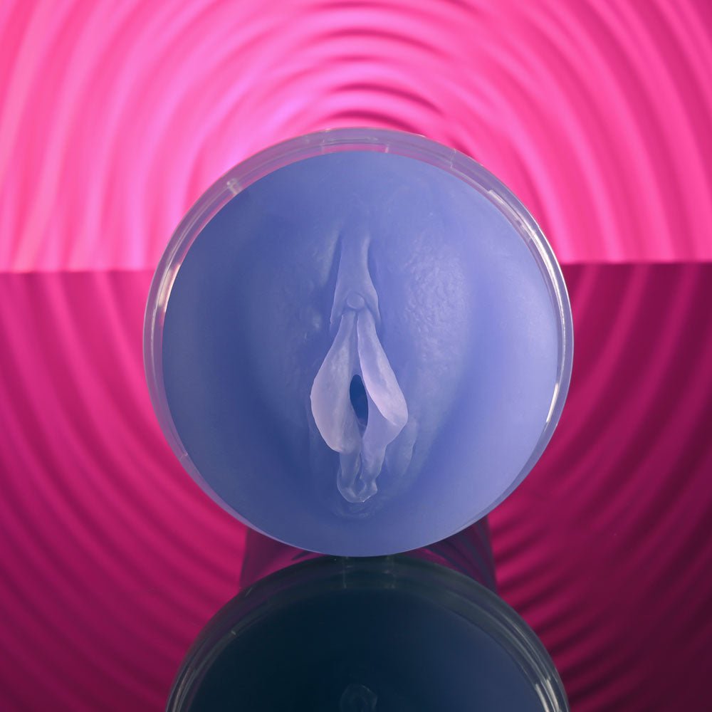 Zero Tolerance POP ON THE GLOW - Glow in Dark Purple Vagina Stroker - silkandsin