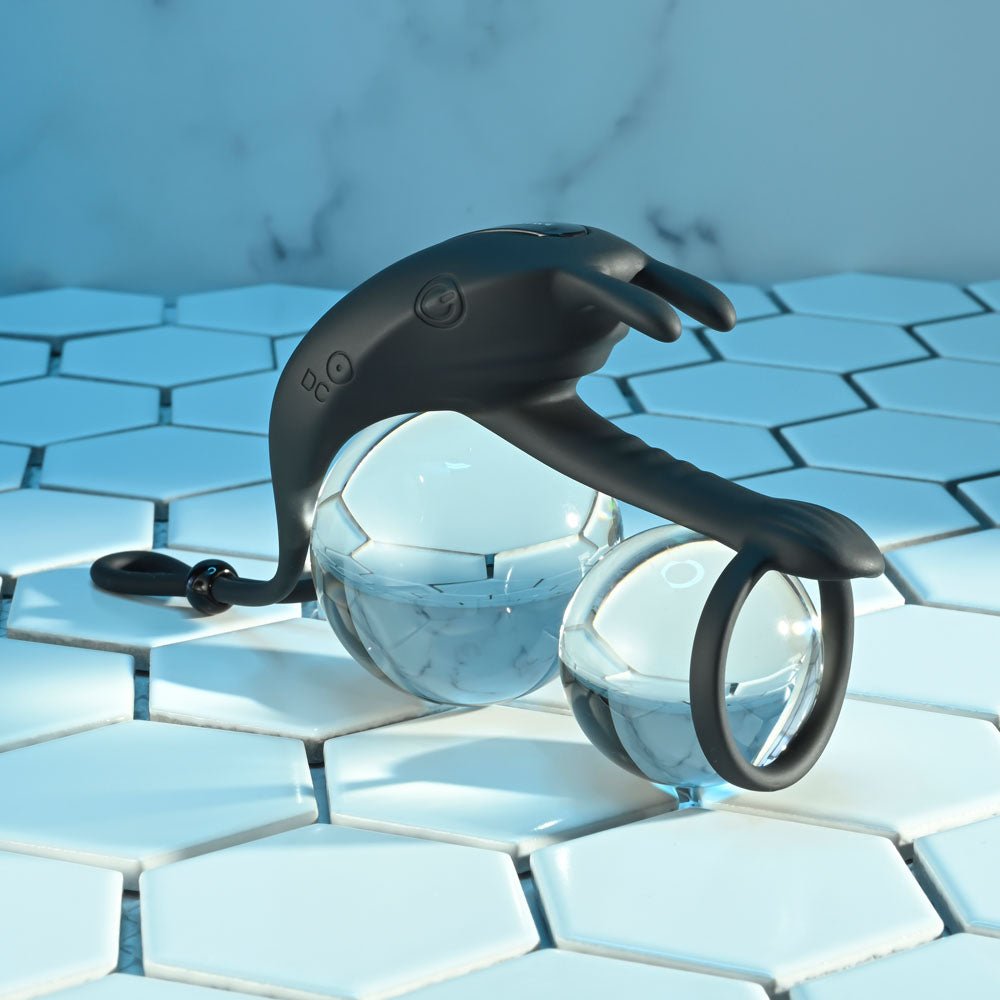 Zero Tolerance SADDLE UP - Black USB Rechargeable Vibrating Cock & Ball Rings - silkandsin