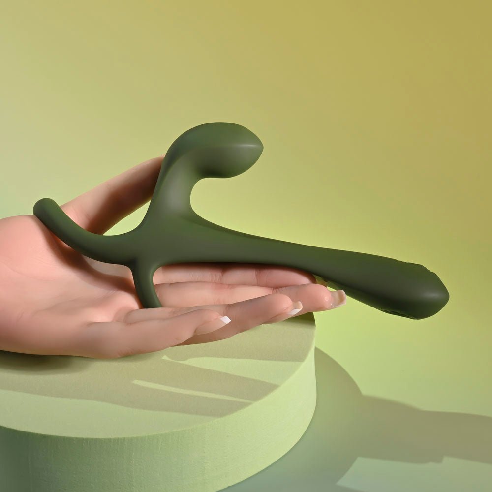 Zero Tolerance STRAP, TAP & GO - Green USB Rechargeable Vibrating & Tapping Penis Sleeve with Wireless Remote - silkandsin