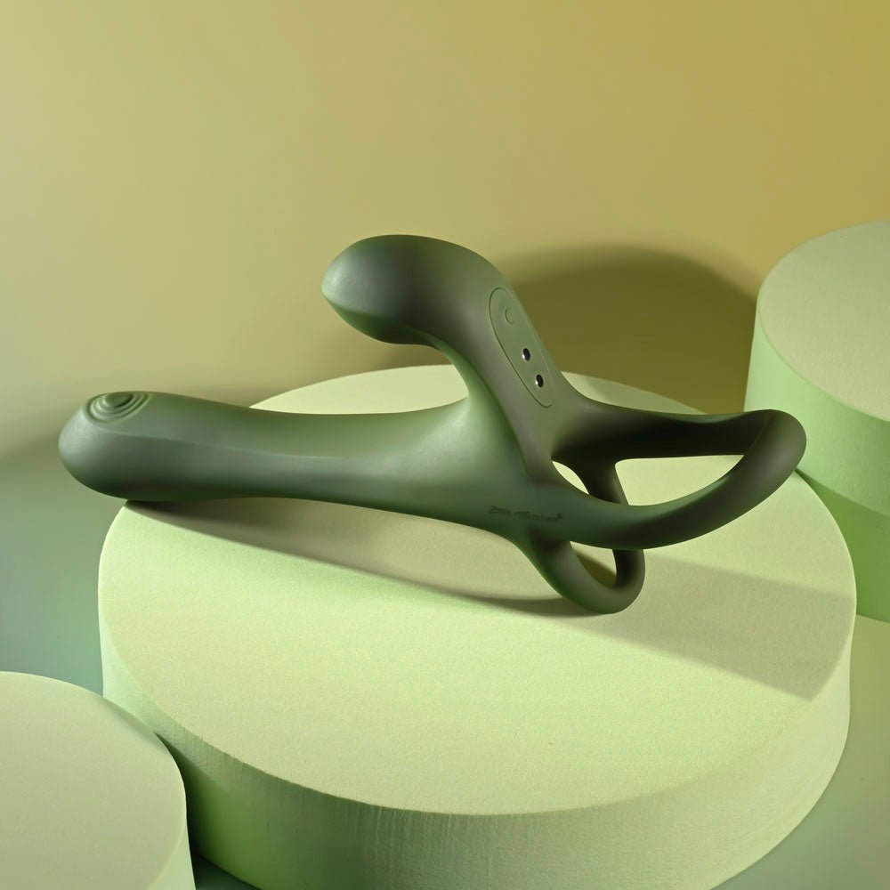 Zero Tolerance STRAP, TAP & GO - Green USB Rechargeable Vibrating & Tapping Penis Sleeve with Wireless Remote - silkandsin