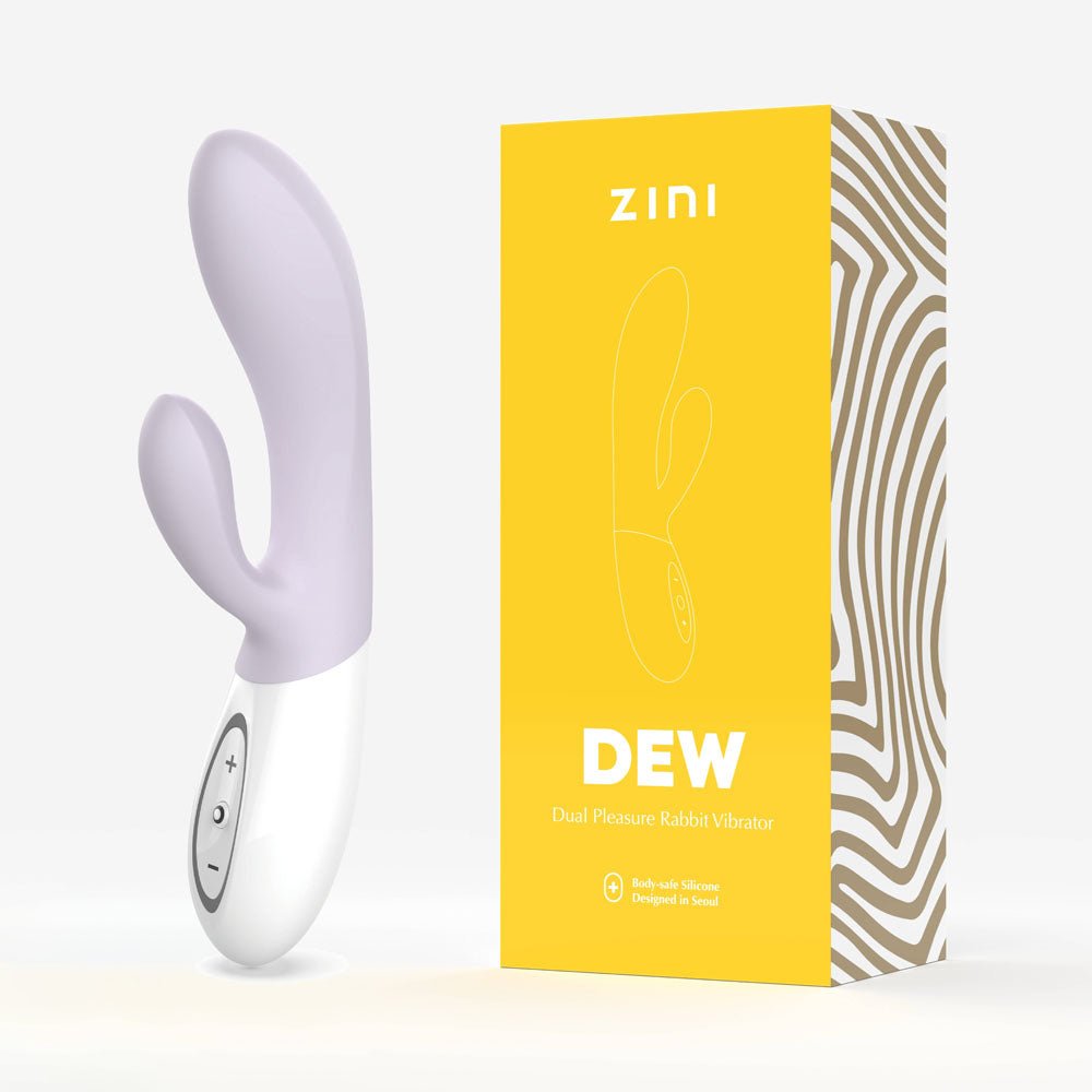 Zini Dew - Purple Hydrangea 20 cm USB Rechargeable Rabbit Vibrator - silkandsin