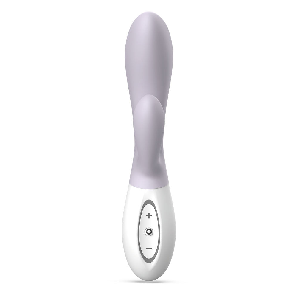 Zini Dew - Purple Hydrangea 20 cm USB Rechargeable Rabbit Vibrator - silkandsin
