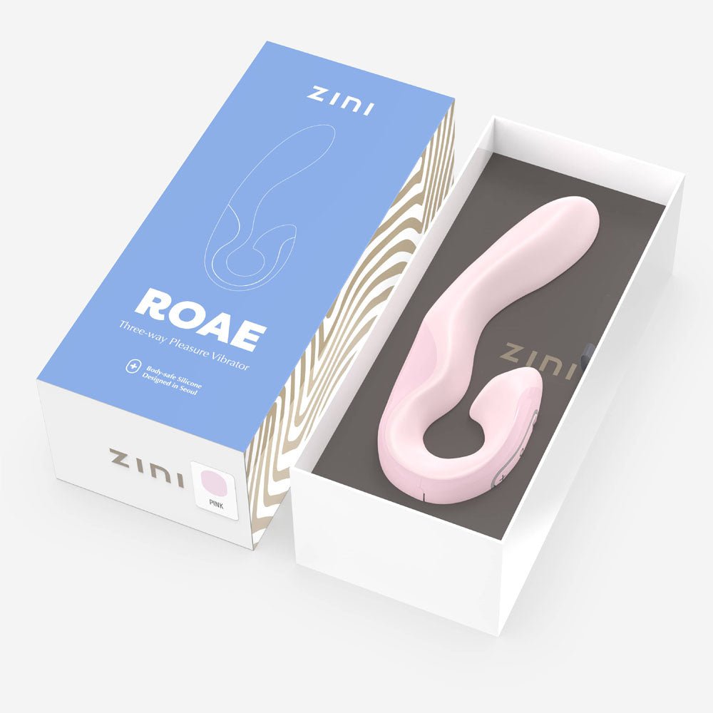Zini Roae - Pink - Pink 19.5 cm USB Rechargeable Vibrator - silkandsin