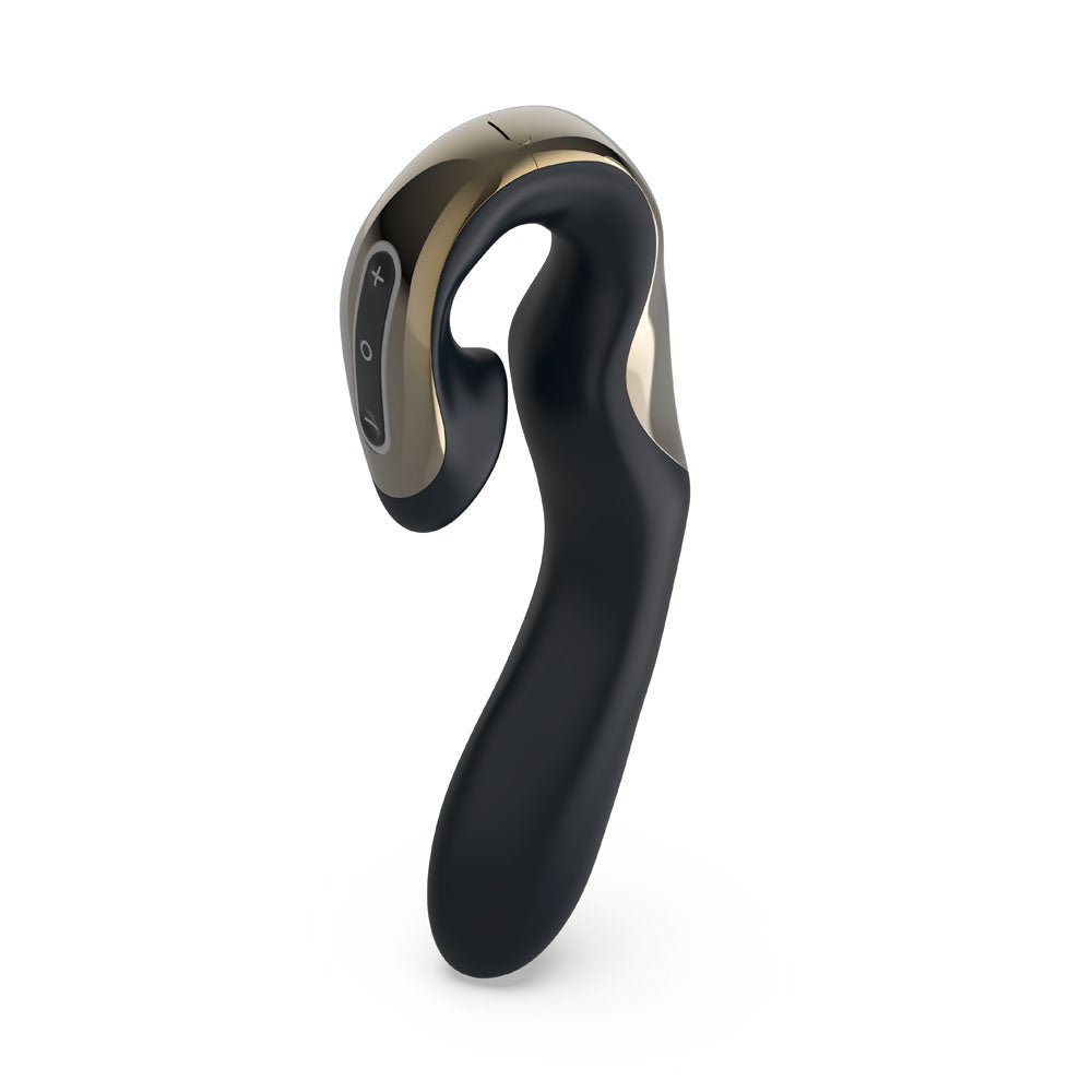 Zini Roae Special Edition - Black/Gold - Black/Gold 19.5 cm USB Rechargeable Vibrator - silkandsin
