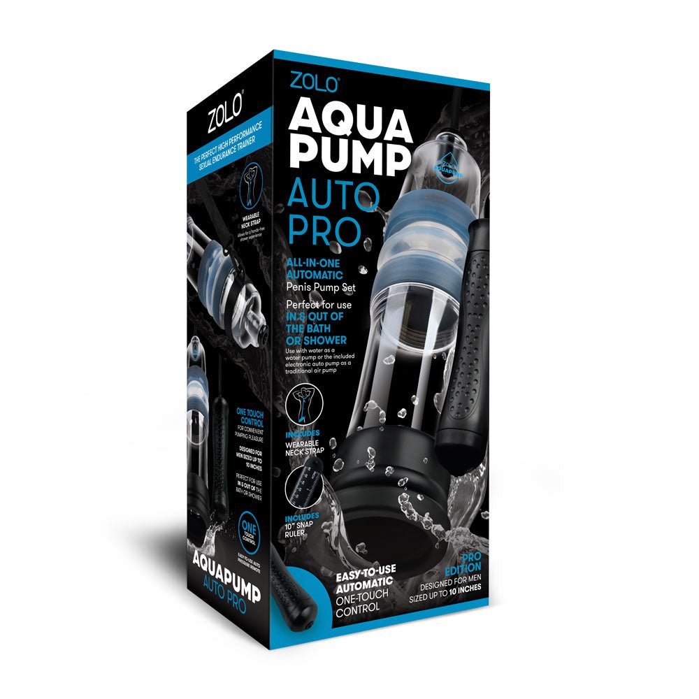 Zolo Aquapump Auto Pro - Clear Auto Water Penis Pump - silkandsin