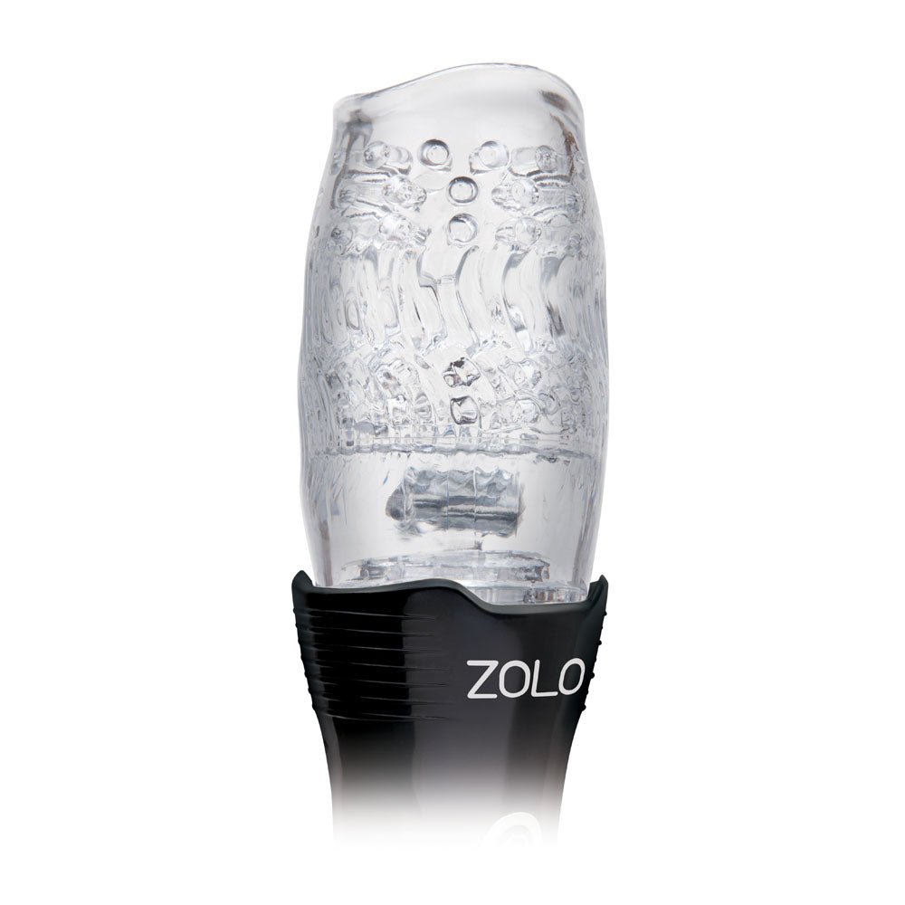 Zolo The Original Gawk Gawk - Clear USB Rechargeable Vibrating, Rotating & Thrusting Masturbator - silkandsin