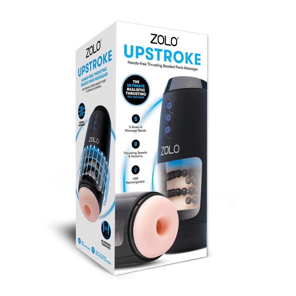 Zolo Upstroke - Flesh USB Rechargeable Auto Thrusting Masturbator - silkandsin