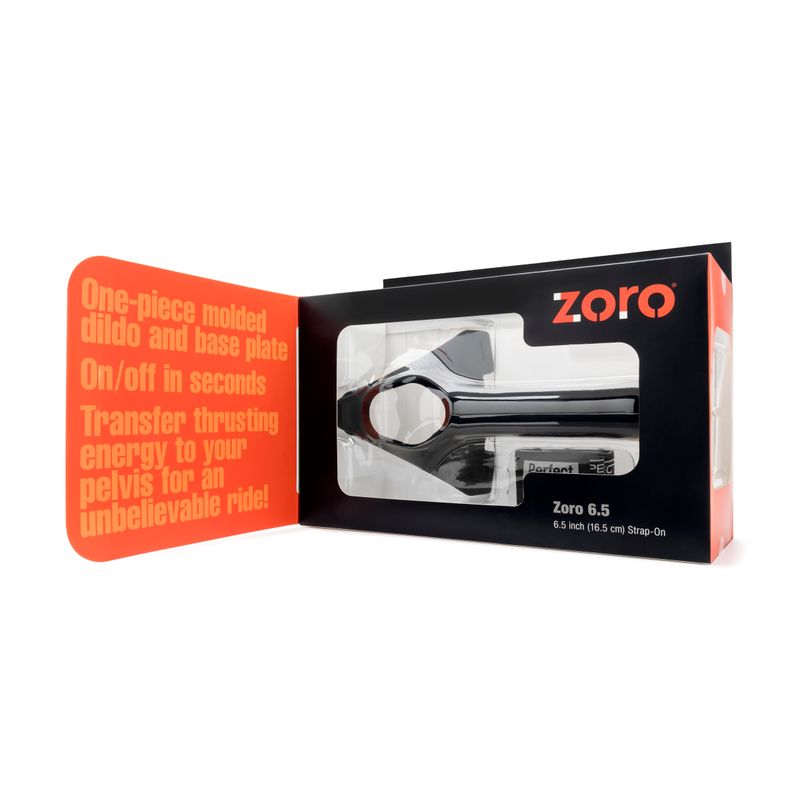 Zoro Strap-On 6.5in Black - Silk and Sin