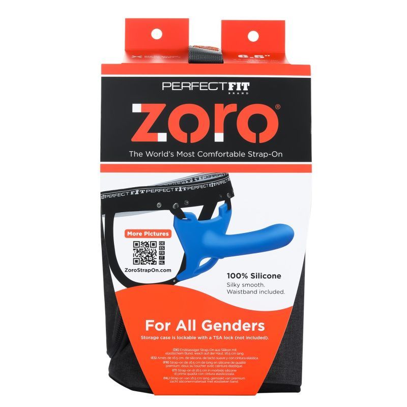 Zoro Strap-On 6.5in Blue - Silk and Sin