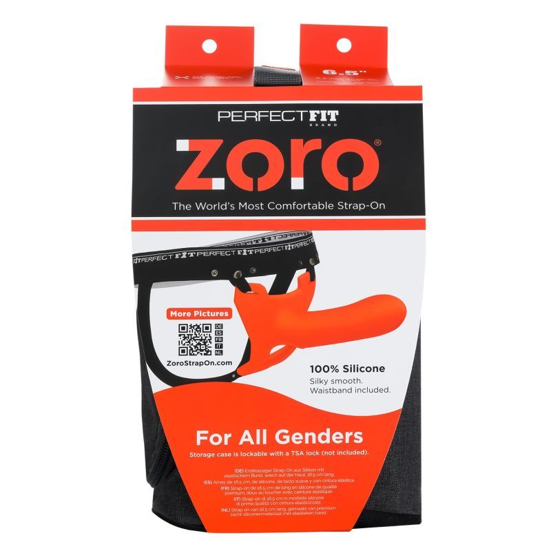 Zoro Strap-On 6.5in Orange - Silk and Sin
