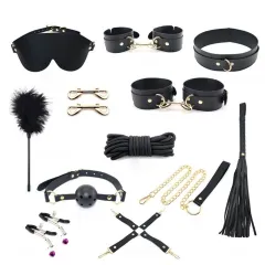 10-Piece Complete BDSM Bondage Set with Organizer Pouch