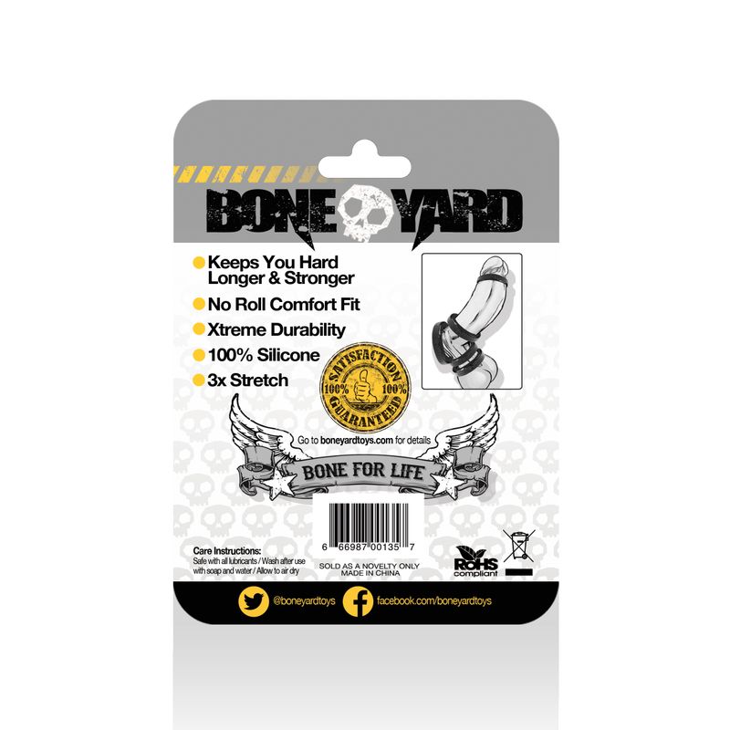 Boneyard Silicone Ring 35mm Black-BY0135