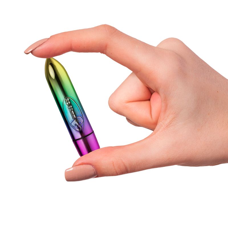 RO-80mm 7 Speed Rainbow Vibrating Bullet-7RO80MTCR