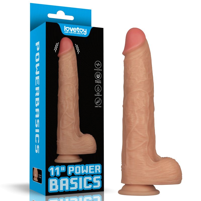 11in Vibrating USB Power Basics Cock - Silk and Sin