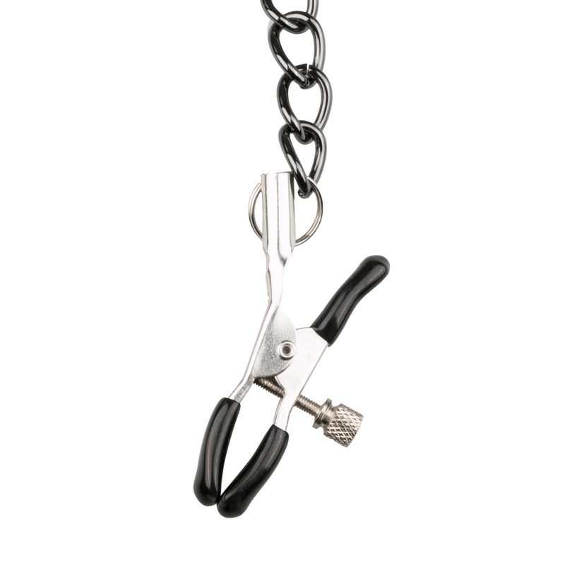 Collar With Nipple Chains-ET280BLK