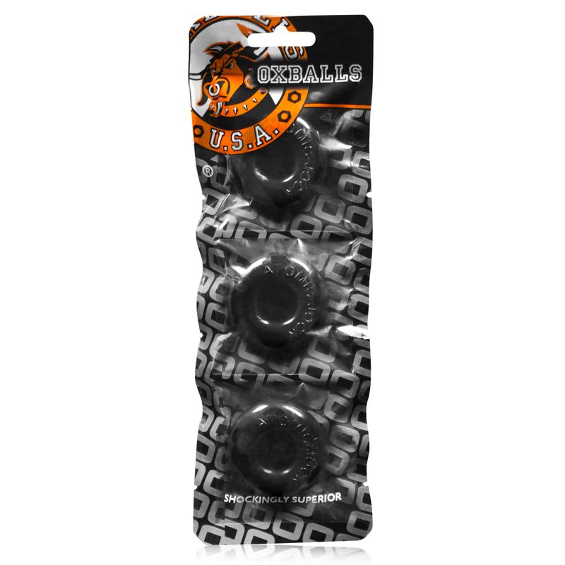 Ringer Cockring 3 Pc Black-OX-1324-BLK