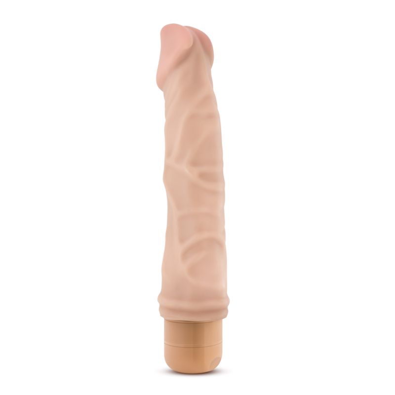 Dr Skin Cock Vibe 6 8.5in Vibrating Cock Beige-BL-11313