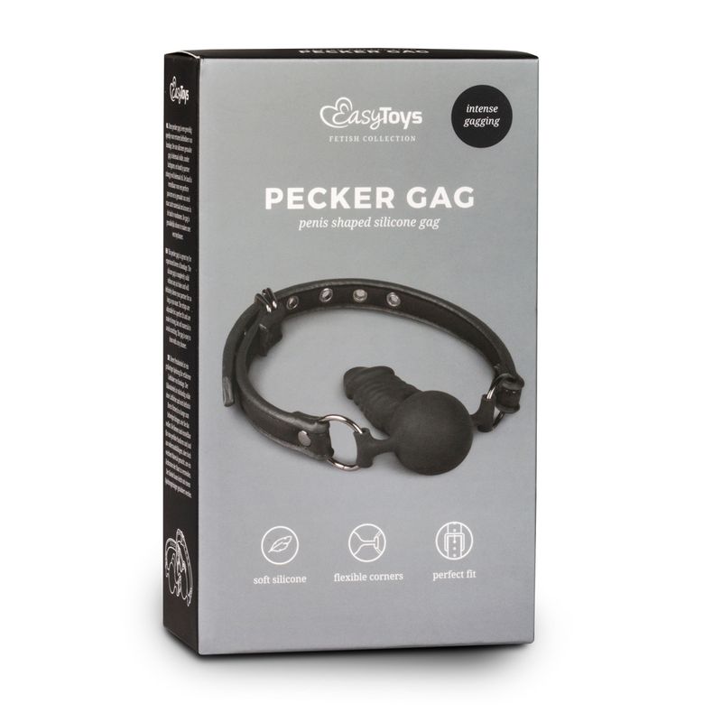 Gag With Silicone Dong-ET272BLK