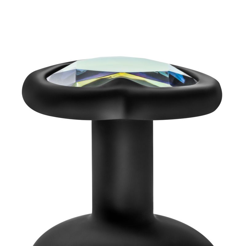 Luxe Bling Plugs Training Kit Black With Rainbow Gems-BL-395815