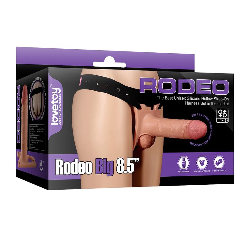 Rodeo Hollow Strap On Set 8.5in-LV415002