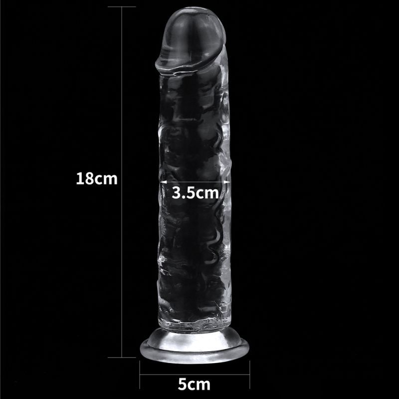 Clear Dildo 7in-LV310015