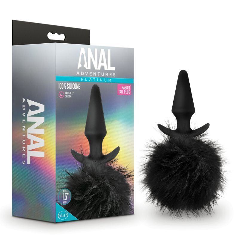 Anal Adventures Platinum Rabbit Tail Plug-BL-59225