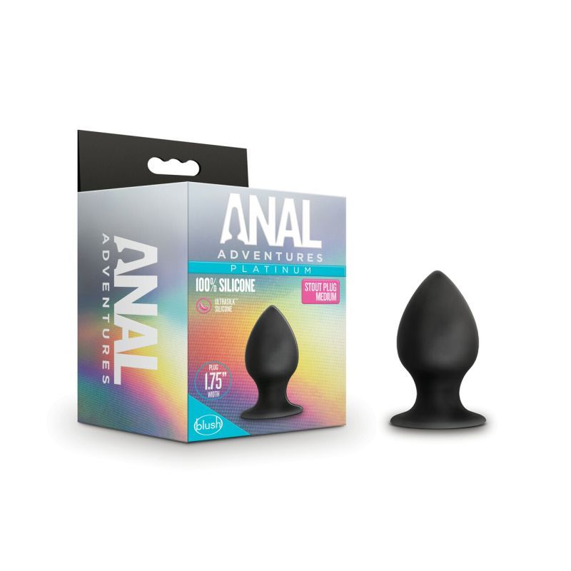 Anal Adventures Platinum Silicone Anal Stout Plug Medium-BL-81105