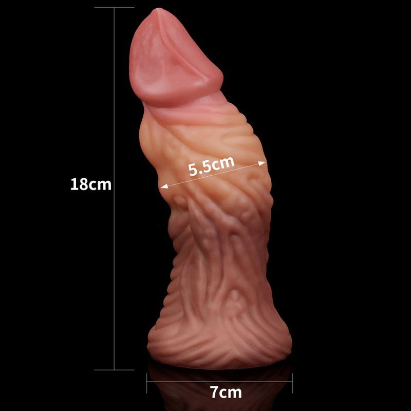 Nature Cock 7in Dual Layer Huge ALIEN Silicone Butt Plug Dildo-LV411017