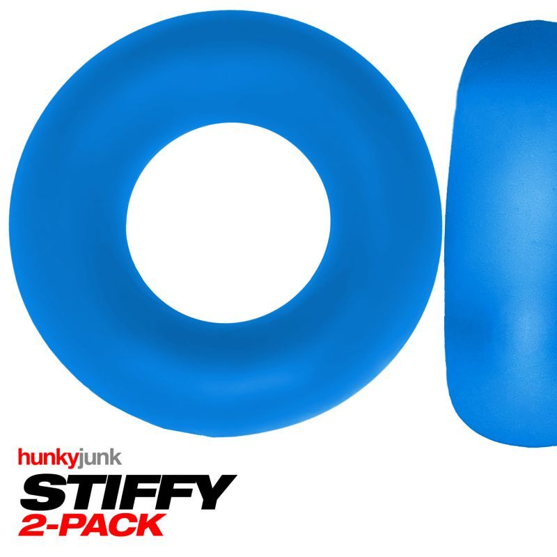 Stiffy 2 Pc Bulge Cockrings by HunkyJunk Teal Ice-HUJ-126-TELICE