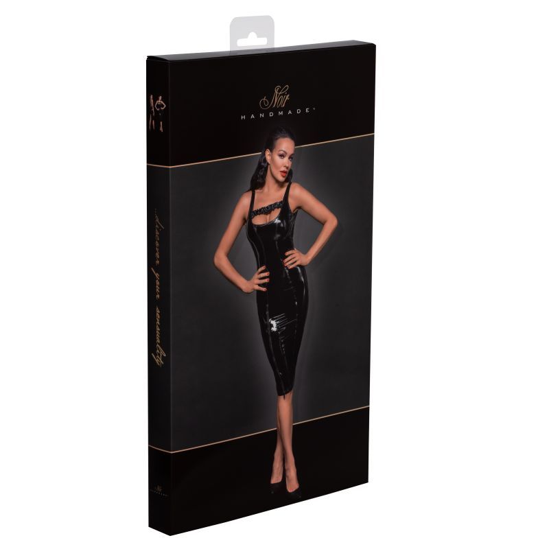 PVC Midi Dress w Front Zipper