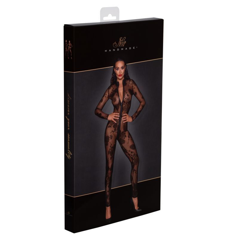 Long Tulle Overall w 3 Way Zipper-F237-BLK-S