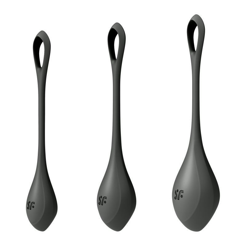 Satisfyer Yoni Power Balls 2 Black 3 Pc Set-9043873