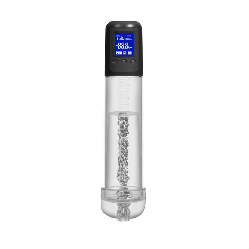 Smart Rechargeable LCD Penis Pump w Sleeve and Donut