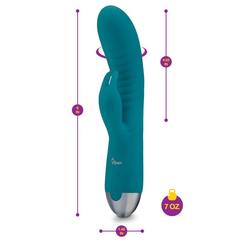 Viben Alluring Come Hither Rabbit Vibe Ocean-VB-66105-AQUA