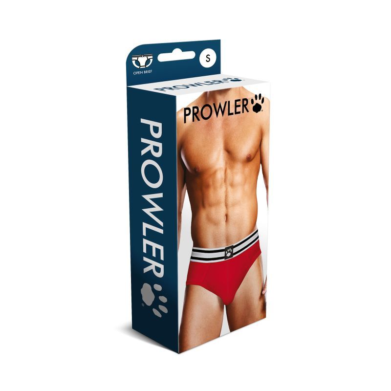 Prowler Open Back Brief White/Red-PR002-WHT/RED-S